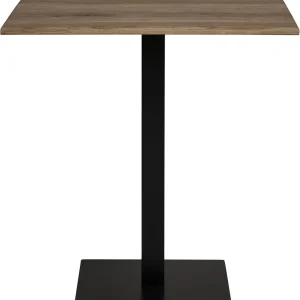 Mesa de Cafe Cuadrada, Diseno Moderno para Salon, Acabado Negro, 70 70 75