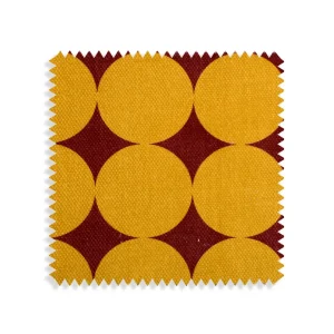Tela Tapiceria Living Easy Clean  Dots Saffron Wine