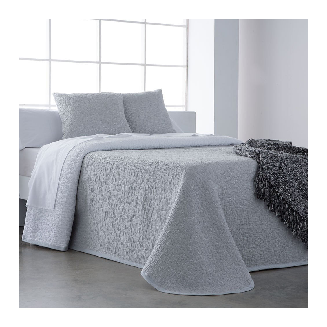 Colcha Jacquard Zoe Gris - Imagen 3