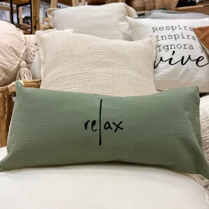Almohadon 50×25 verde estampado