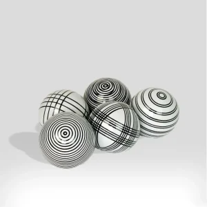 Set Striped Marble Black