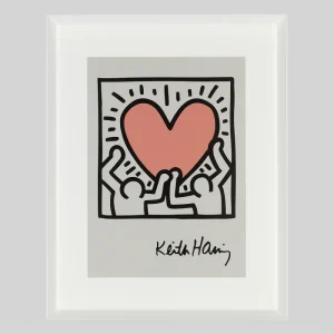 Cuadro Haring Heart Pink