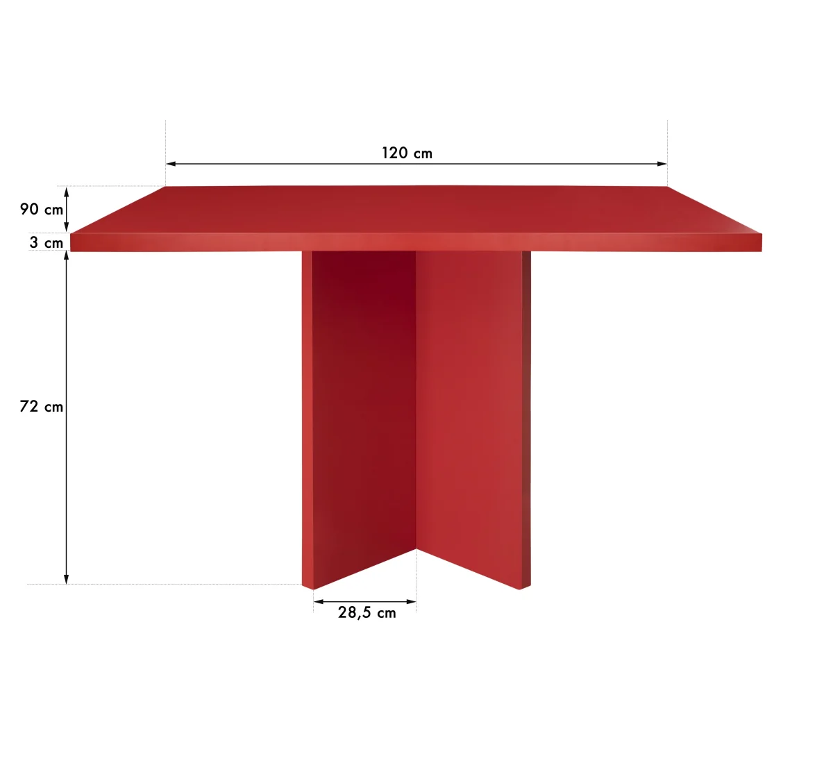 Mesa de comedor rectangular Matilda Flame 120x90 - Imagen 4