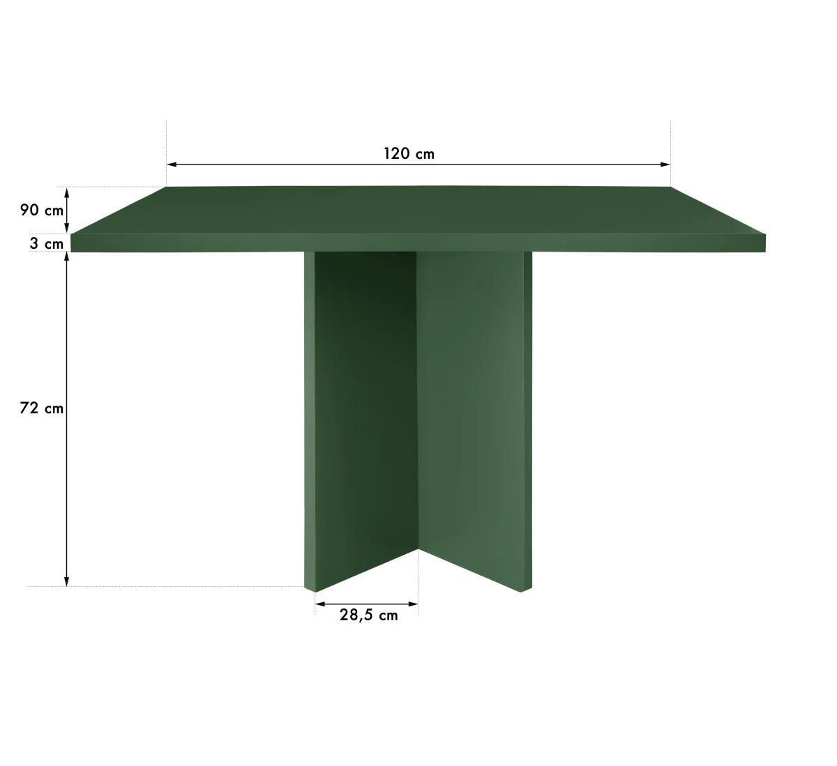 Mesa de comedor rectangular Matilda Cedar 120x90 - Imagen 9