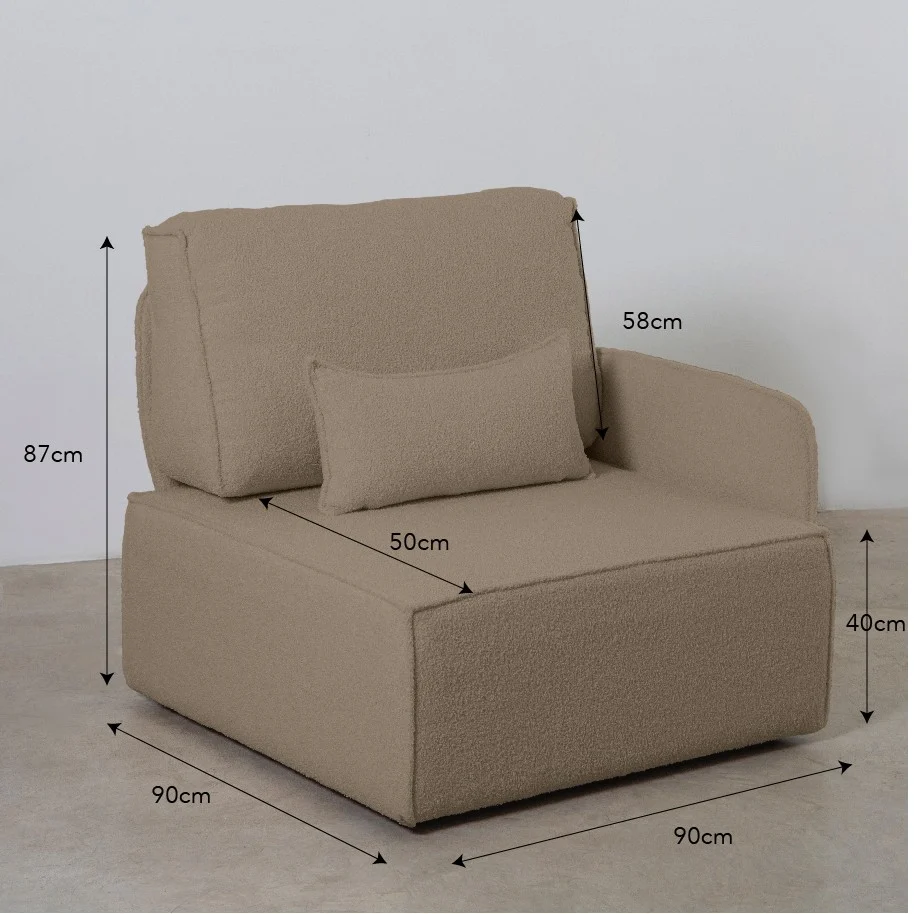 Sofa Modular Lea 4 plazas Chaiselongue Stone - Imagen 8