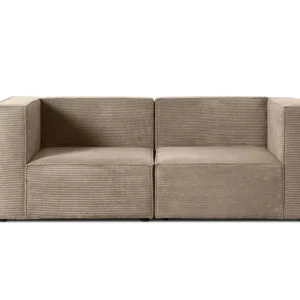 Sofa Harper 2 plazas Chaiselongue Marron