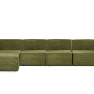 Sofa Harper 4 plazas Chaiselongue Verde