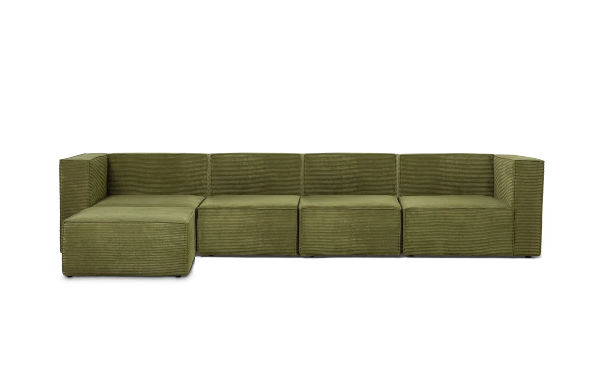Sofa Harper 4 plazas Chaiselongue Verde