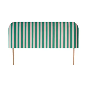 Cabecero Eddie Tapizado Velvet (Stripes Green Pink)