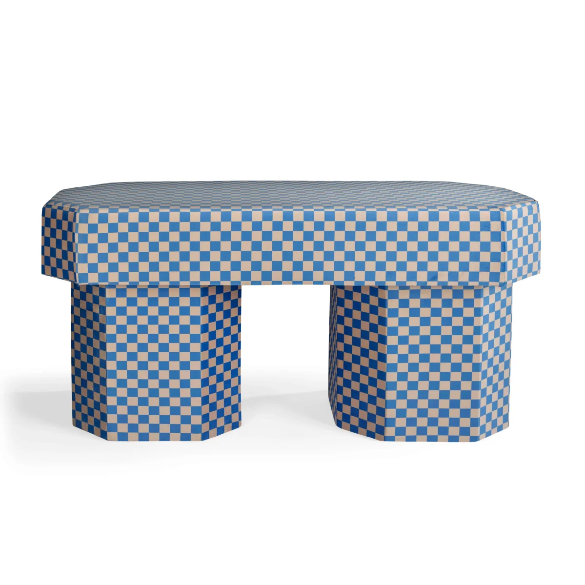 Viva Bench checkerboard pink and Blue