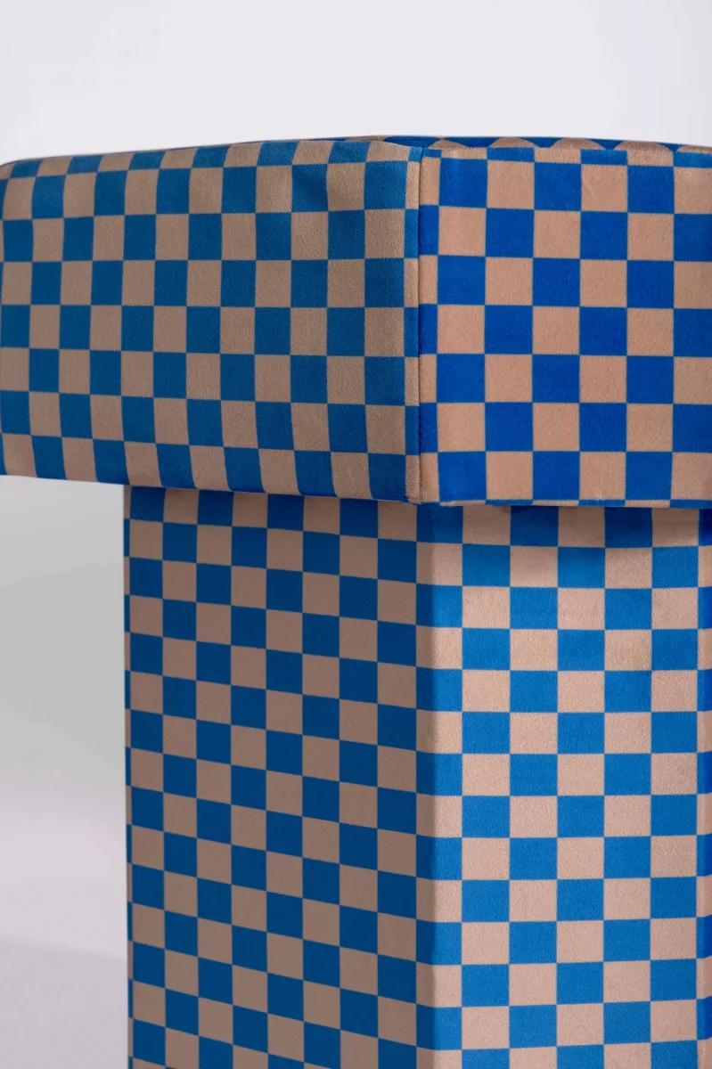 Viva Bench checkerboard pink and Blue - Imagen 7