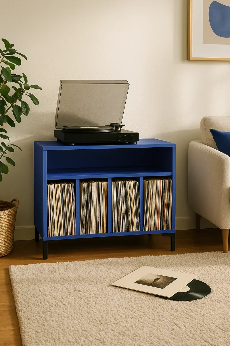 Mueble para vinilos Azul - Imagen 3