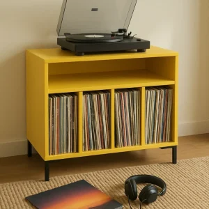 Mueble para vinilos Amarillo