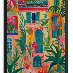 Cuadro Moldura Negra 40x30 (Colorful city)