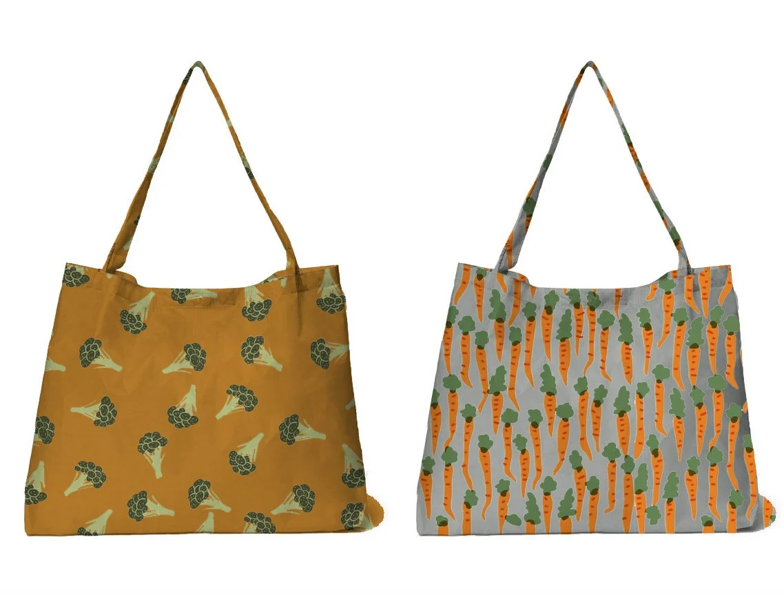 Set 2 Shopping Bag Vegs (Brocoli Carrot) - Imagen 2