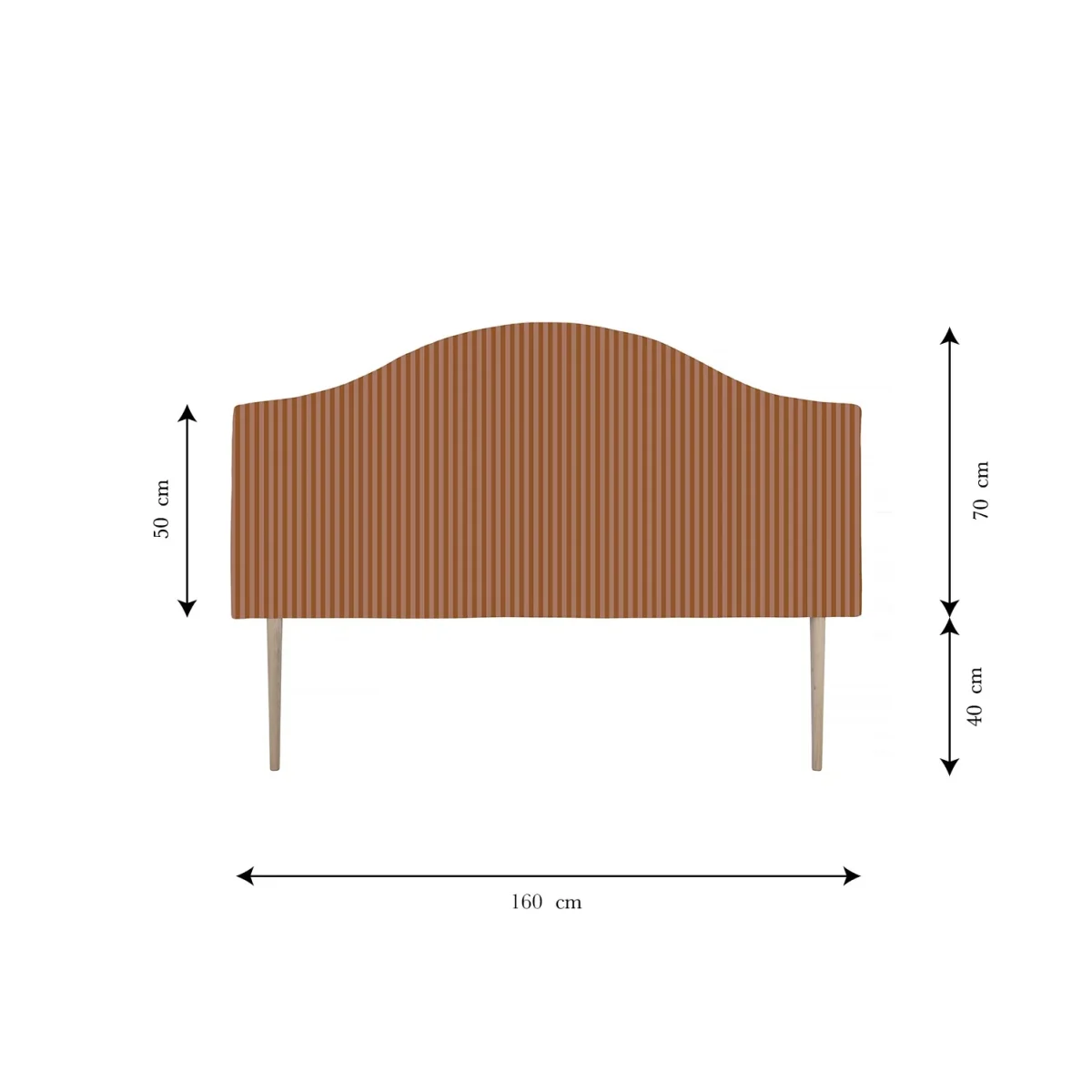 Cabecero Suzanne Tapizado Terciopelo Cama 150cm Ginger-Mocha - Imagen 3