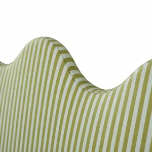 Cabecero Wavy Tapizado Terciopelo Cama 150cm  Green-Water