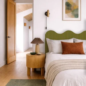 Cabecero Wavy Tapizado Terciopelo Cama 150cm Pine-Wood