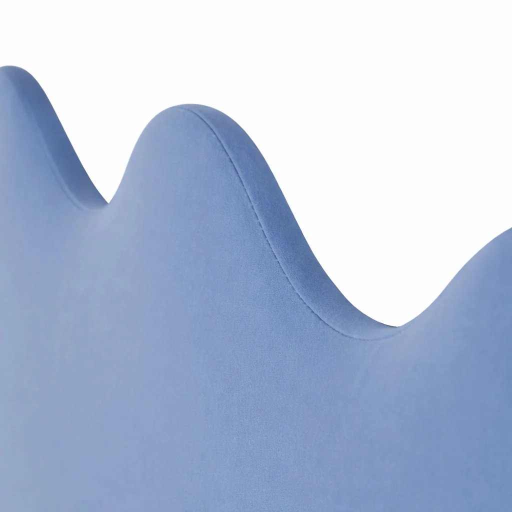 Cabecero Wavy Tapizado Terciopelo Cama 150cm Placid Blue