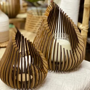 Porta vela MDF Gota grande