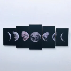 Cuadro Tríptico Grande «Fase Lunar» XL