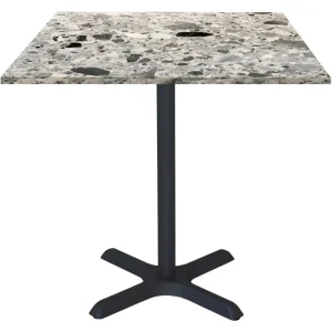 Mesa Cuadrada de 70 x 70 cm con Tablero Diseno Terrazzo Cepp para Cocina o