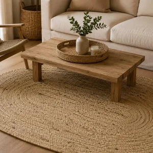 Alfombra Oval 120cm Fibras Naturales