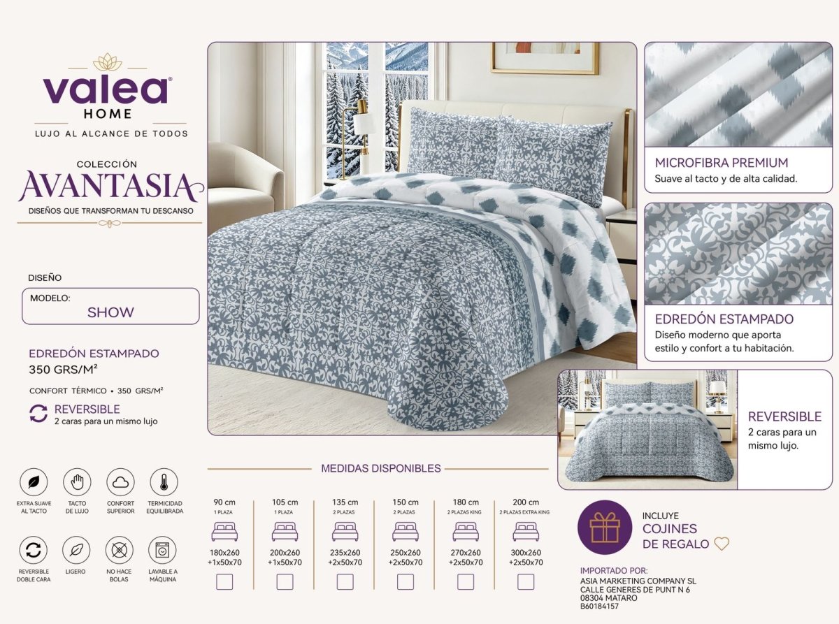 Edredón Reversible Estampado Premium – Show - Imagen 3