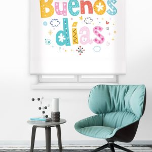 Estor Digital Translucido Buenos Dias