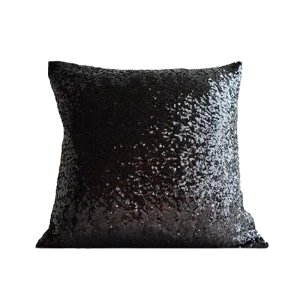 Cojín Brillante Negro 45x45cm