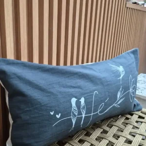 Almohadon 50×25 Gris Oscuro estampado