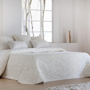 Colcha Piqué Reversible Loto Beige JVR