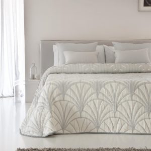 Colcha Piqué Reversible Luxor Gris JVR