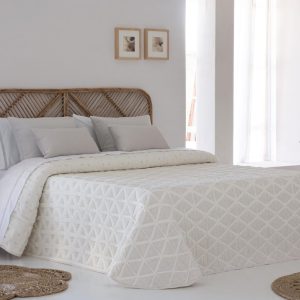 Colcha Piqué Reversible Nilo Beige JVR