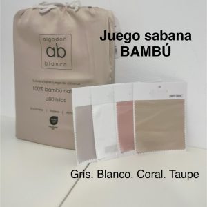 Juego Sábanas Bambú – Algodón Blanco