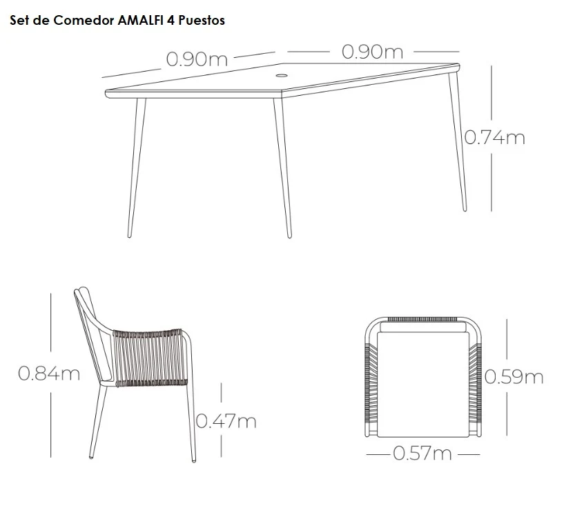 Comedor AMALFI para Exterior - Imagen 9