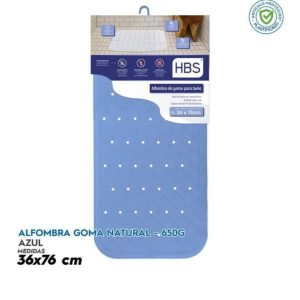 Alfombra Ducha Goma Azul 36 x 76