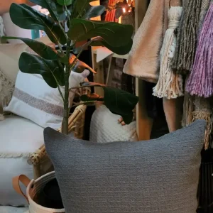 FUNDA 50X50 WAFLE GRIS