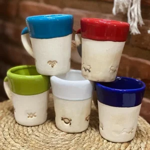 Taza De Cerámica Rustica Cónica
