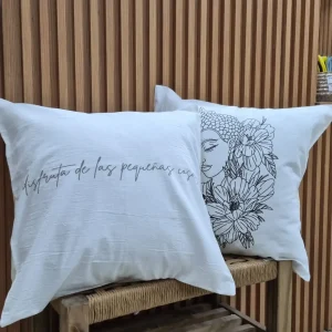 Almohado 40×40 Blanco Estampado
