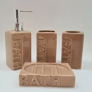 Set Bath 4 Piezas Beige