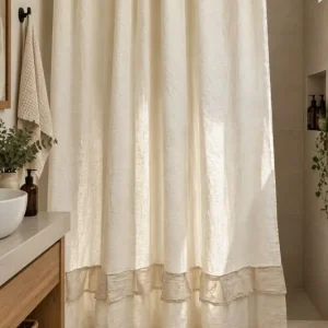 Cortina de Baño Doble Volado