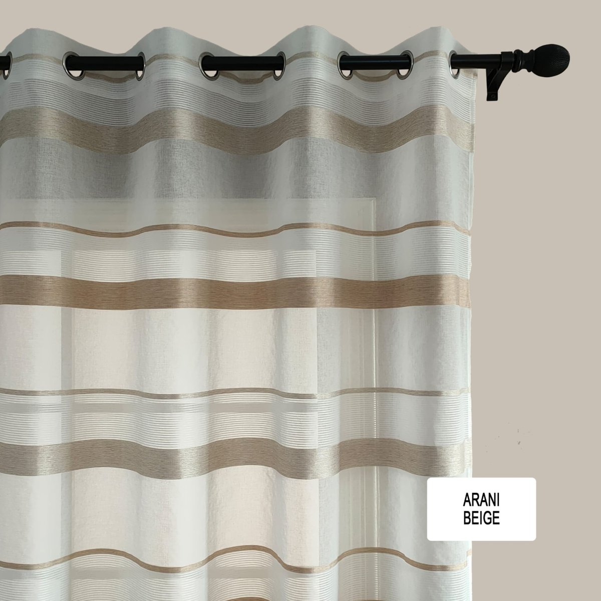Cortina Visillo Outlet Arani Beige - Imagen 3