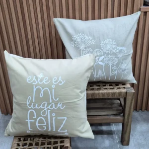 Almohadon 50×50 Beige Estampado