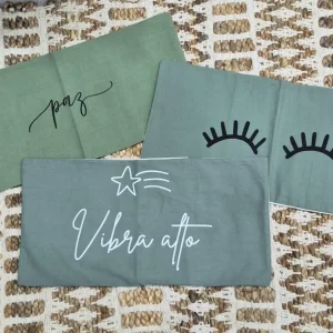 Funda 50×25 verde estampada