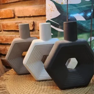 Florero hexagonal