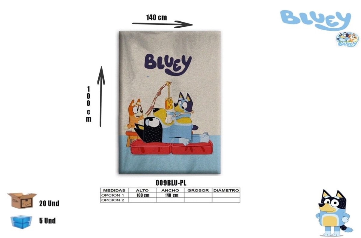 Manta Polar Infantil Bluey 2