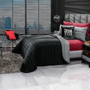 Edredon Ligero Gris-Negro