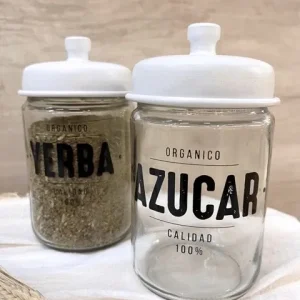 Tarro azúcar «blanco» vidrio