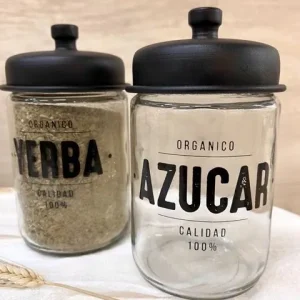 Tarro azúcar «negro» vidrio